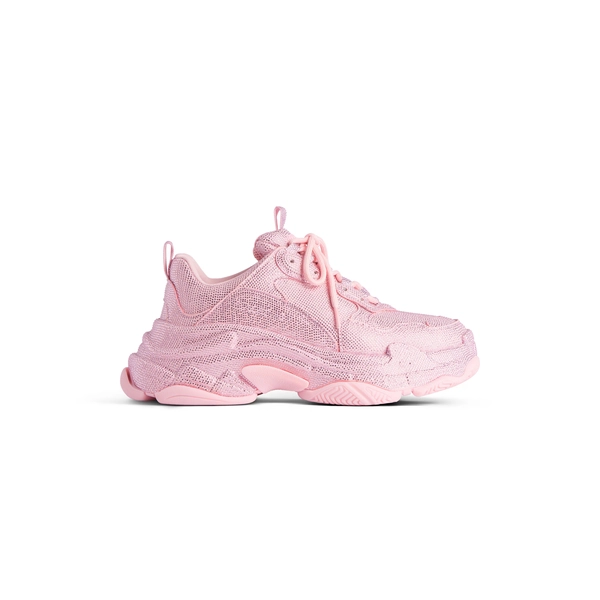 Women's Triple S Sneaker With Rhinestones in Light Pink