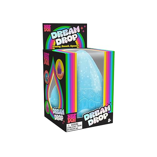 Schylling NeeDoh Dream Drop - Sensory Squeeze Toy with Dreamy Smooth Squeeze - 3" Tall - Color May Vary (Pack of 1) - Dream Drop - Colors may vary 1 Pack