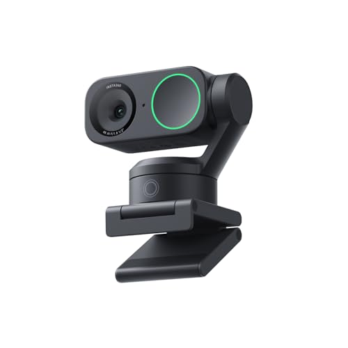 Insta360 Link 2 - PTZ 4K Webcam for PC/Mac, 1/2" Sensor, AI Tracking, HDR, AI Noise-Canceling Mic, Gesture Control for Streaming, Video Calls, Gaming, Works with Zoom, Teams, Twitch & More - Standard Bundle
