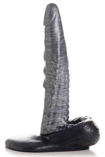 Cc - the Gargoyle Rock Hard Silicone Dildo -  Silver