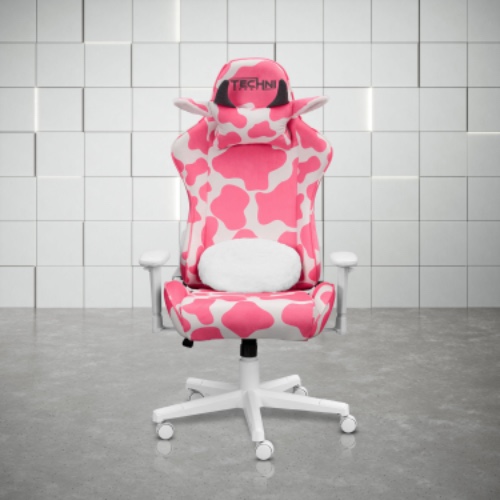 Cow Print Strawberry Gaming Chair 