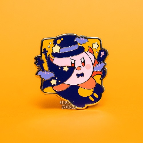 Vampire Poyo Hard Enamel Pin, Halloween Collection - Orange / [A Grade] / Locking Clasp