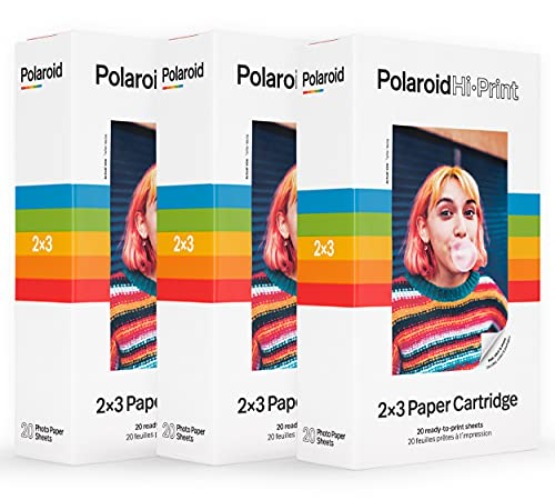 Polaroid Hi-Print Paper - Triple Pack of 2x3 Paper Cartridge (60 Sheets) - Pack of 3