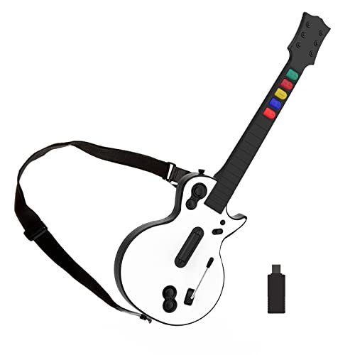 NBCP PC Guitar Hero Wireless Legends Rock Dongle Adapter Bundle for PS3 /Computer Windows/Mac -White (White) - White