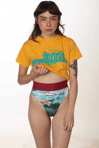 RTS STILLWATER HIGH WAISTED CHEEKY SWIM BOTTOM | XS