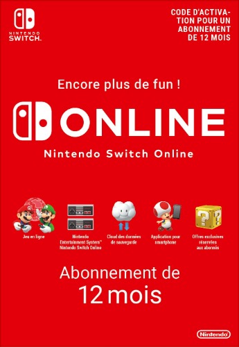 Nintendo Switch Online - Abonnement 12 Mois | Code de téléchargement (Switch)
