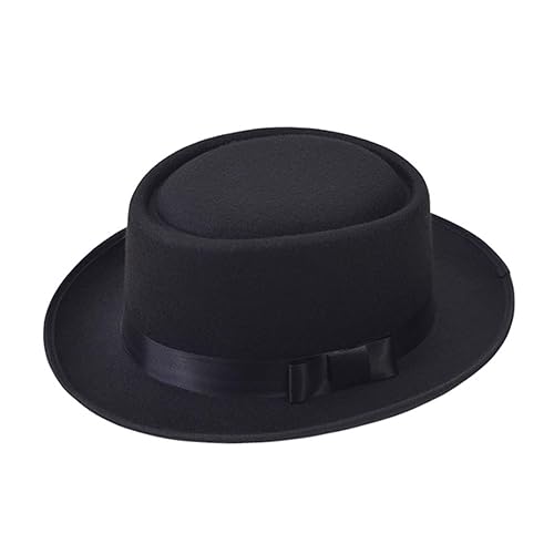 Xcoser Breaking Bad Hat Wool Felt Fedora Walter White Cosplay Heisenberg Hat Pork Pie Cap for Men/Women