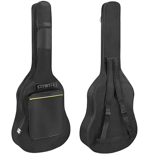 Mdvora 1/2/3 Pack Guitar Bags, 38 40 41 inch Electric Guitar Case, Waterproof Oxford Electric Guitar Gig Bag, Two Pockets, for Acoustic Classical Guitar, Ukulele, Bass Guitar(1 Pack) - 1 Pack