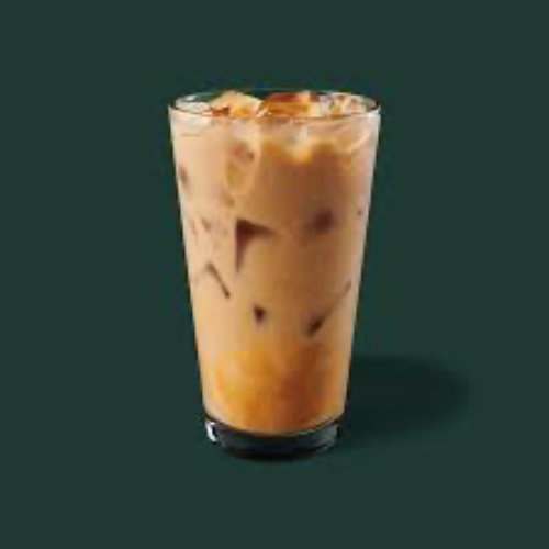 Iced decaf latte