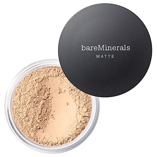 bareMinerals Original Matte Loose Mineral Foundation SPF 15, Powder Foundation Makeup, Buildable Coverage, Reduces Shine, Talc Free Foundation, Vegan - Fairly Light 03
