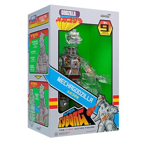 Super7 Toho Super Cyborg Wave 01 - MechaGodzilla (Clear) Action Figure Classic Collectibles and Retro Toys - MechaGodzilla Cyborg