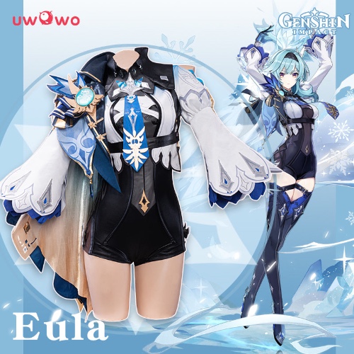 Uwowo Game Genshin Impact Eula Lawrence Spindrift Knight Cosplay Costume | Set A S