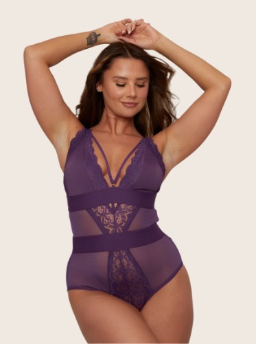 Alicia Bodysuit : Plush Purple | 6XL / UK 26