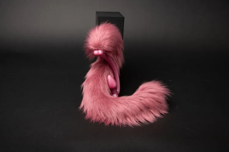 Rose Pink Cat Tail - Long Hair | Default Title