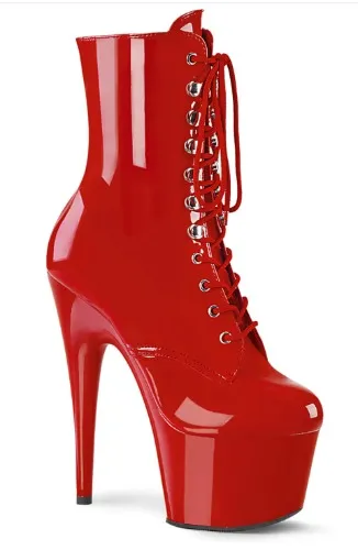 Red pleaser heel 7" boots