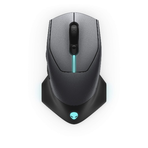 Alienware Wired/Wireless Gaming Mouse AW610M: 16000 DPI Optical Sensor - 350 Hour Rechargeable Battery Life - 7 Buttons - 3-ZONE Alienfx RGB Lighting - Alienware AW610M Wired/Wireless Gaming Mouse Dark Side of the Moon