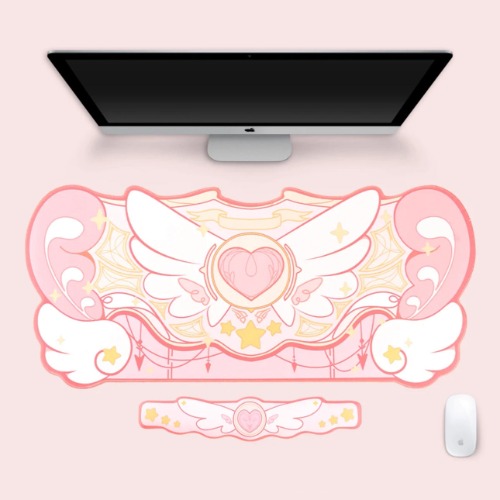 Sakura Star Wings Mouse pad | Wrist rest ➕ Desk pad
