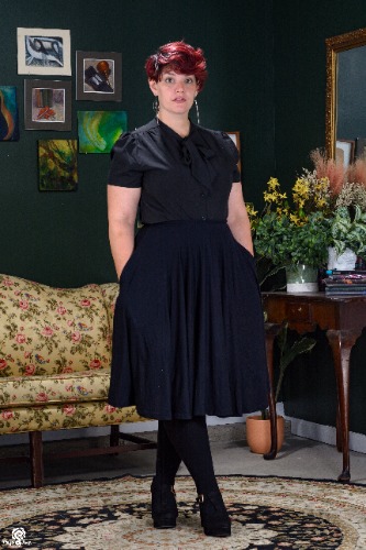 Black Midi Skirt | Size B