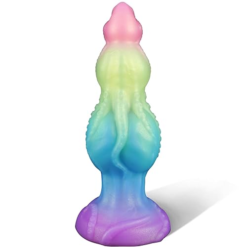 8.9" Monster Dildo Tentacle Dildo Knot Dildo, Thick Fantasy Dildo Silicone Dragon Dildo Anal Dildo with Big Knot, Huge Alien Dildo Soft Octopus Dildo Animal Dildo for Anal Play, Sex Toys for Women Men