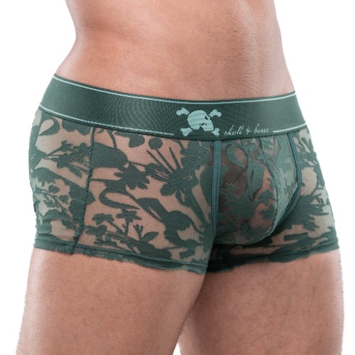 Dutch Floral Burnout Trunk Green | MEDIUM