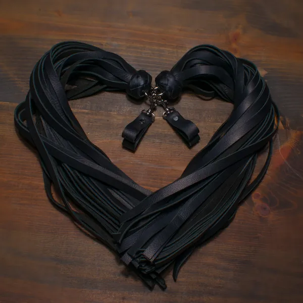 Black Leather Finger Floggers