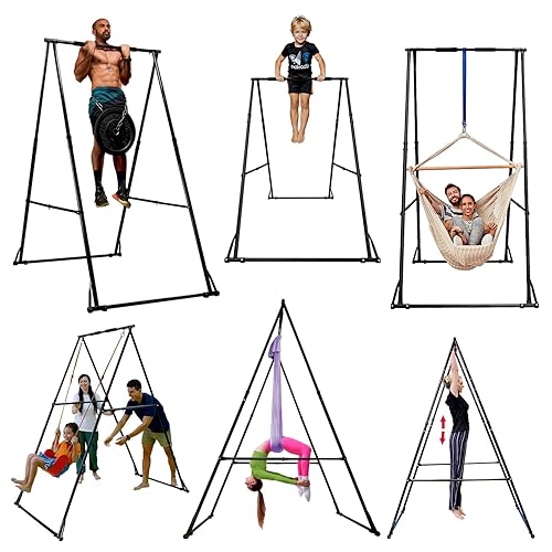 KT aerial yoga stand frame indoor outdoor KT1.1518. FOLDABLE, PORTABLE aerial silk rig. HEIGHT ADJUSTABLE, STABLE AND DURABLE yoga swing stand frame