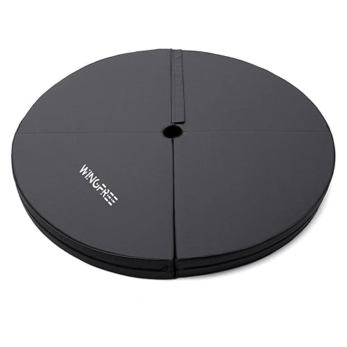 Pole Dance Mat Safety Crash Pad,Foldable Round Thick Anti-Fall Anti-Skid Protection Mat,Dance Fitness Exercise Gymnastics Yoga Beginner Protective Mat black-cover-120x10