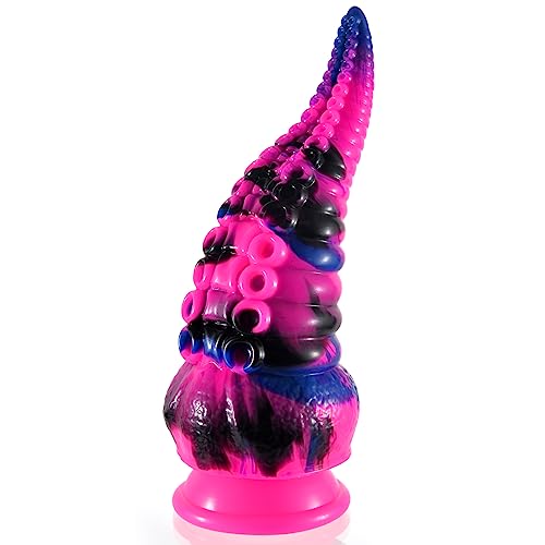 Shkanla Tentacle Realistic Monster Dildo, 8.7inch Big Thick Dildos with Strong Suction Cup for Hands-Free Play, Silicone Huge Fantasy Octopus Anal Plug Prostate Massager Adult Sex Toys for Women - Colorful