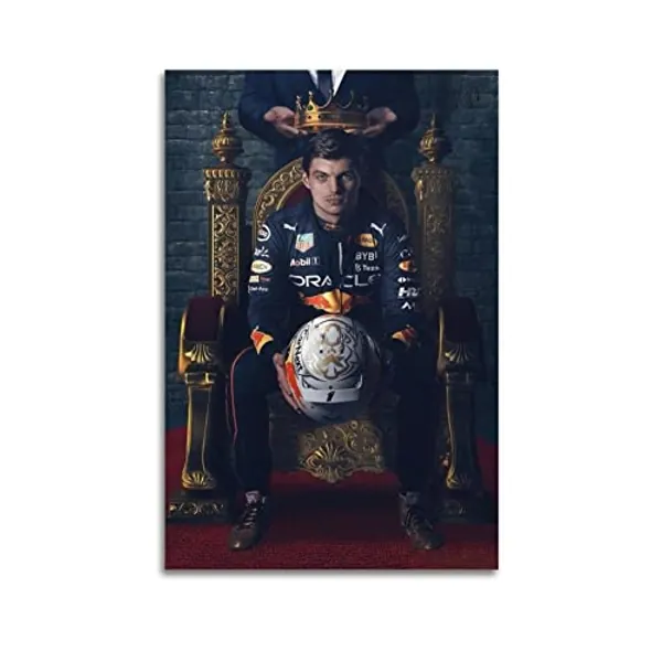 YiYLunneo Max Verstappen Poster F1 Poster Posters for Room Aesthetic Canvas Wall Art Bedroom Decor 12x18inch(30x45cm)