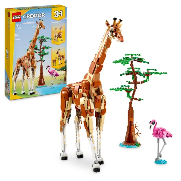 LEGO Creator 3in1 Wild Safari Animals, Giraffe Includes Flamingo and Butterfly