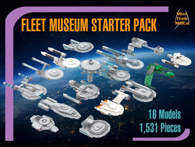 Fleet Museum Starter Pack | 16 Lego Star Trek Models | MiniTrekMOCs