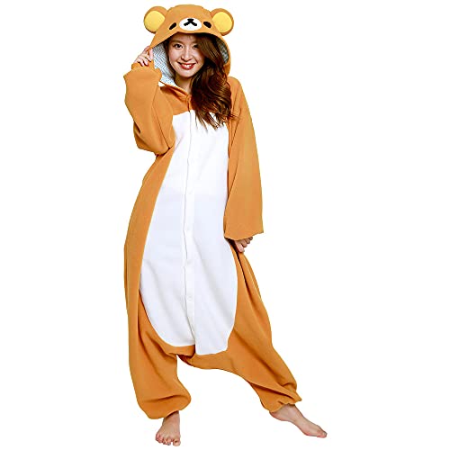 SAZAC San-X Licensed Rilakkuma Kigurumi - Onesie Jumpsuit Halloween Costume (Adults)