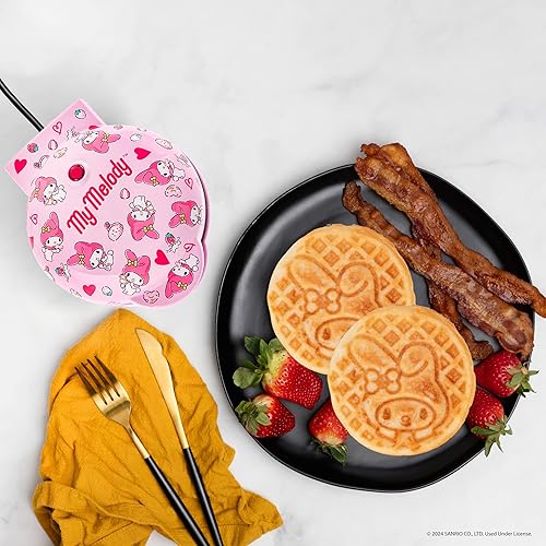 Uncanny Brands Hello Kitty My Melody Mini Waffle Maker - Cook With Your Favorite Bunny Character - My Melody