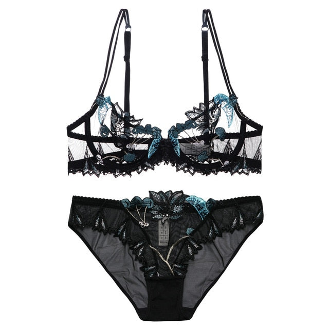 Little Cherry Lingerie Set - Black / 38C