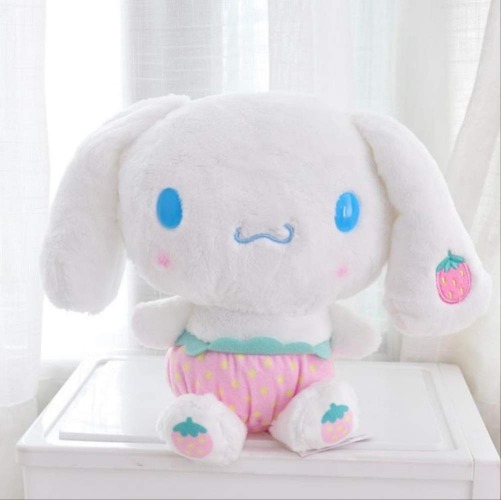 25 cm Mooie Cartoon Sanrio Serie Aardbei My Melody Pudding Cinnamoroll Hond Pluche Pop Kussen Knuffels Gift