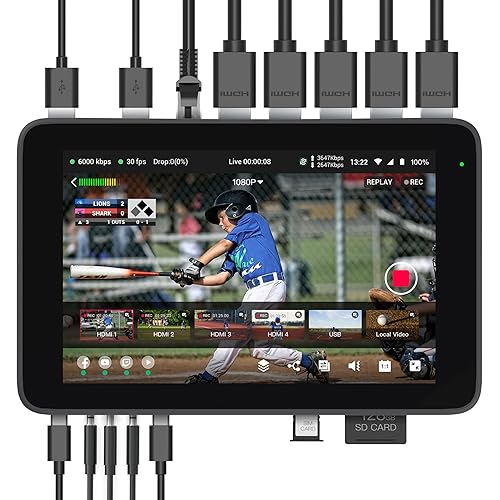 YoloLiv YoloBox Ultra, der ultimative All-in-One Horizontal/Vertikale Live-Streaming-Ausrüstung, Switcher Monitor Encoder Recorder, für Facebook, YouTube, Instagram, Tiktok, RTMPS