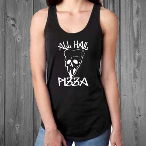 All Hail Pizza Racerback Women's Tank - Green / M