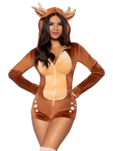 Leg Avenue Women's Assorted Cuddly Animal Costumes - Women's Small Comfy Fawn