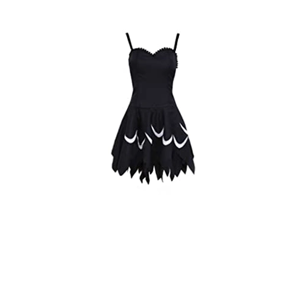 Black Clover Nero Cosplay Costume Mini Slip Dress for Women Secre Swallowtail Sexy Halter Skirt
