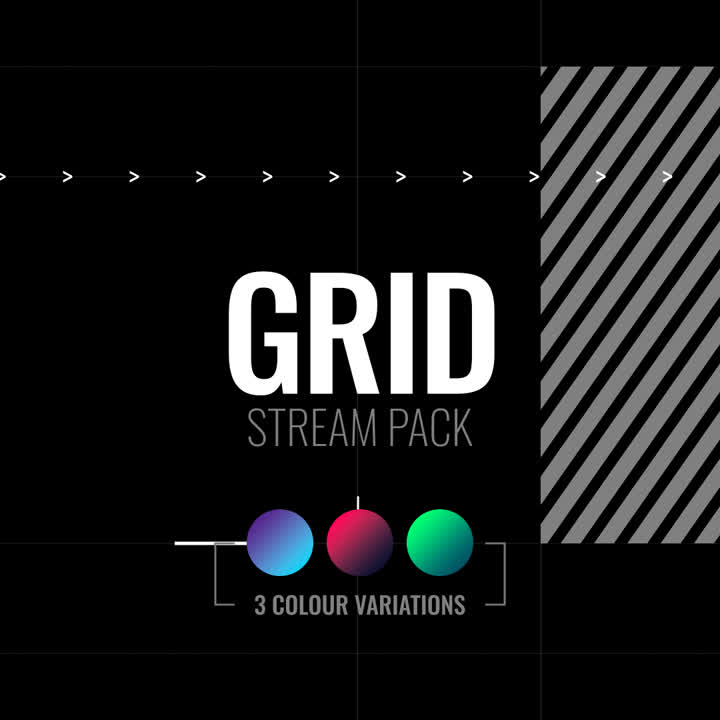Grid Static Stream Overlays Package - Grid / Static