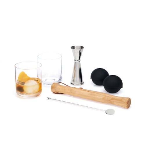 7-Piece Stainless Steel Muddled Barware Set