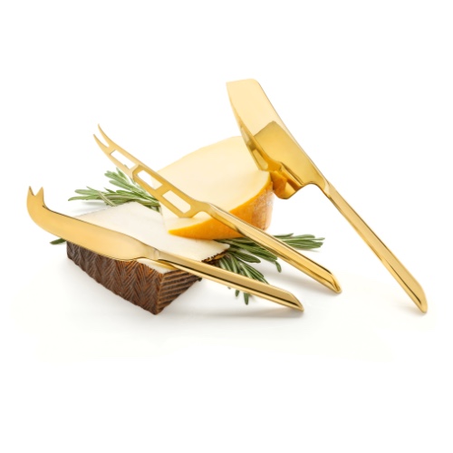 Gold Cheese Knives Set
