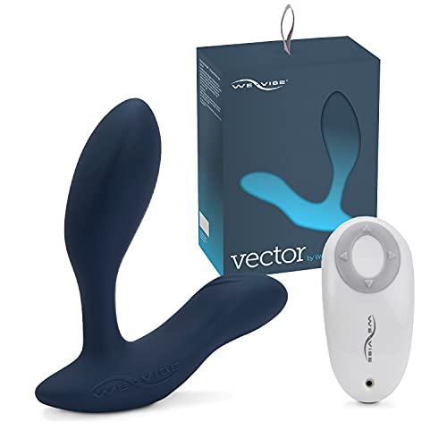 We Vibe Vector By We-vibe Vibrating Prostate Massager, Dual Motors, App Controlled, Waterproof, With 30ml We-vibe Lube - Slate