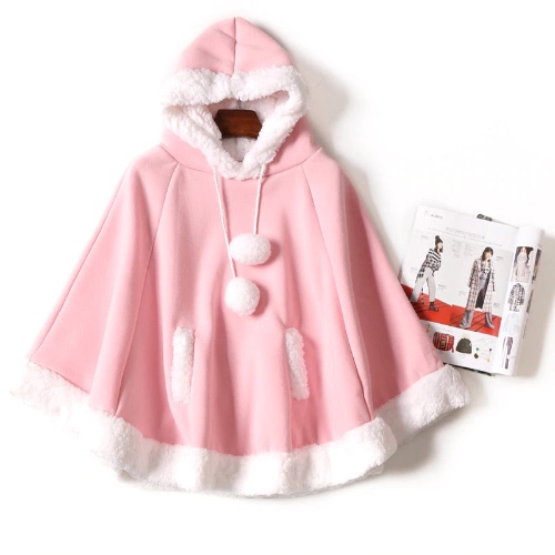 Soft Poncho Cape - Light Pink