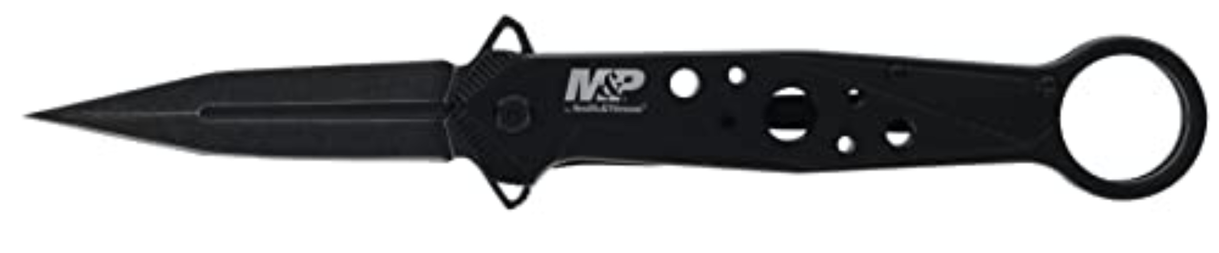 Smith & Wesson Accessories The Smith & Wesson M&P Folding Spear Point Featuring 8Cr13MoV Stainless Steel And Ergonomic Finger Loop Designed For EDC And Quick Deployment