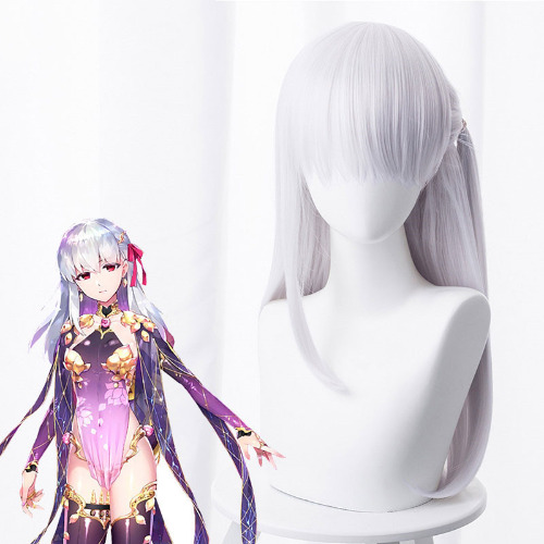 Game FGO Fate Grand Order Assassin Kama Cosplay Wigs Heat Resistant Synthetic Wig Hair Halloween Party Women Cosplay Wig