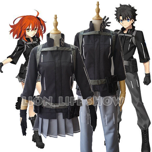 Fate FGO Polarland Polar Region Fujimaru Ritsuka Gudako Uniform Cosplay Costume all set FREE tattoo paster