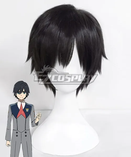 Darling In The Franxx Hiro Black Cosplay Wig