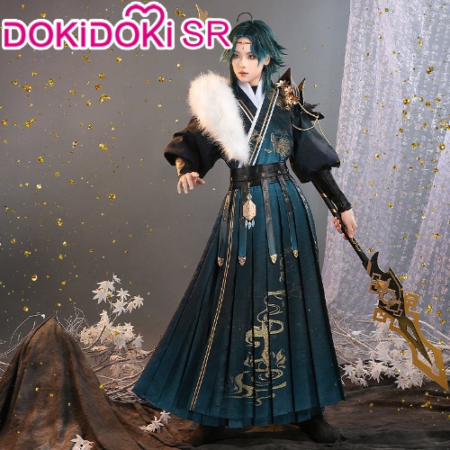 DokiDoki-SR Game Genshin Impact Cosplay Xiao Costume Doujin Chinese Hanfu Style | M-PRESALE