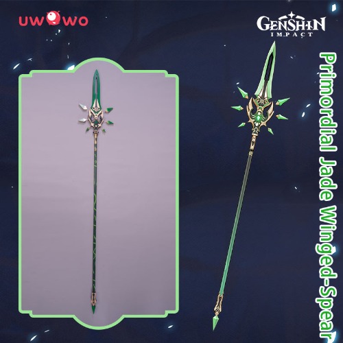 Uwowo Game Genshin Impact Weapons Xiao Primordial Jade Winged-Spear Cosplay Props Polearms Props | Default Title